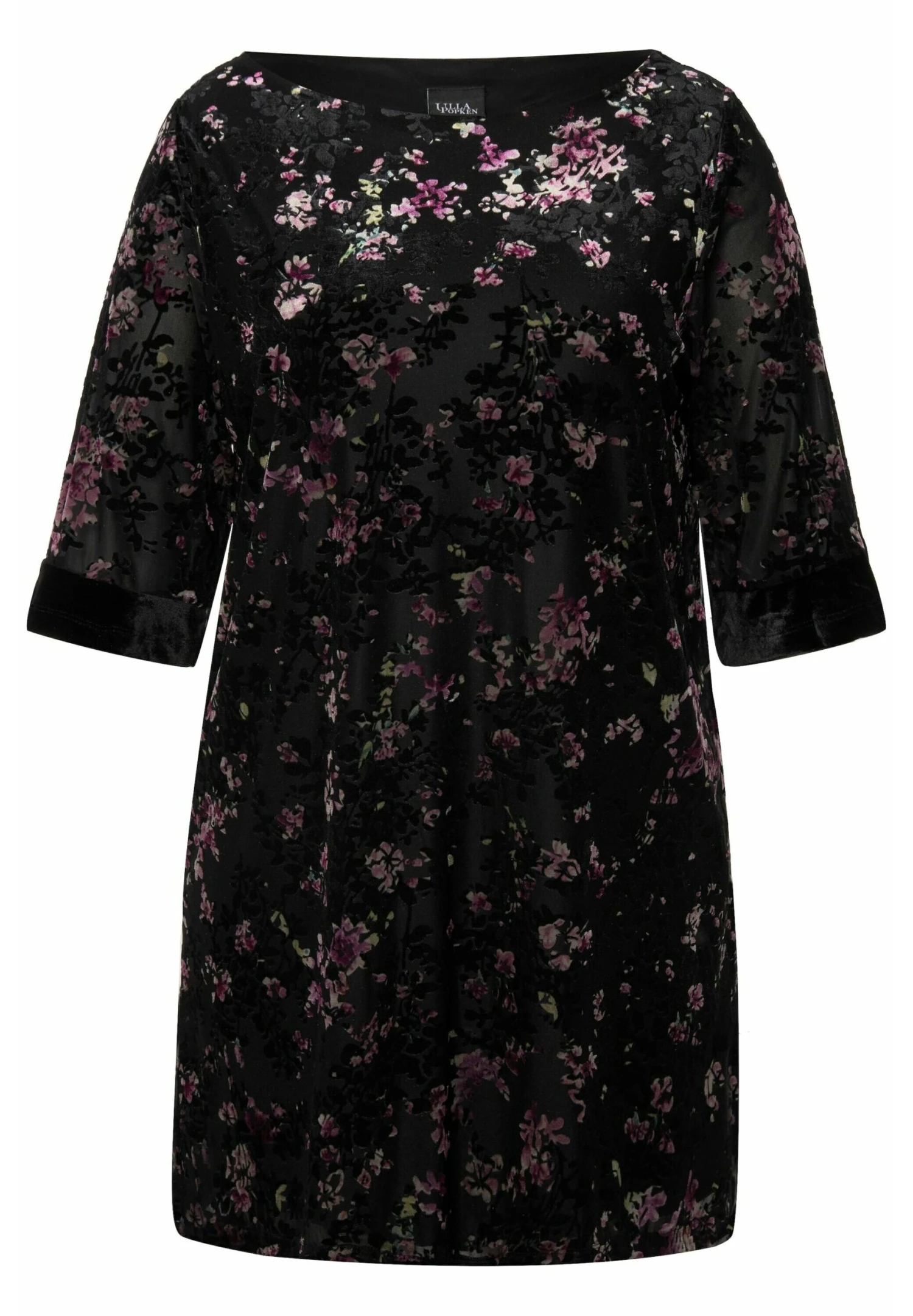 Ulla Popken U-Boot-Ausschnitt, 3/4-ArmTunicaSchwarz Donna Camicie E Bluse UP121E29V-Q11 5 Ulla Popken U-Boot-Ausschnitt, 3/4-ArmTunicaSchwarz Donna Camicie E Bluse UP121E29V-Q11 - immagine 5