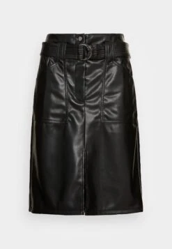 Vila Vipen Coated Skirt - Gonna A Campana - Black