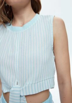 Sleeveless Striped - Camicetta - Striped Blue -Vendite ESPRIT 04c206504932469483febb39f622fc0b