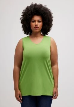 Ulla Popken TopPea Green Donna T-shirt E Top UP121D1NH-M14