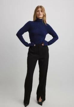 NA-KD RollkragenMaglietta A Manica LungaNavy Donna T-shirt E Top NAA21D1HV-K11