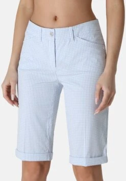 Anna Aus Leichtem Vichy-Karo Stretch Lig - Shorts - Blau