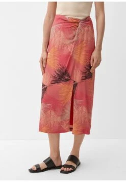 S.Oliver BLACK LABEL Mit Allover-Print - Gonna A Tubino - Papaya