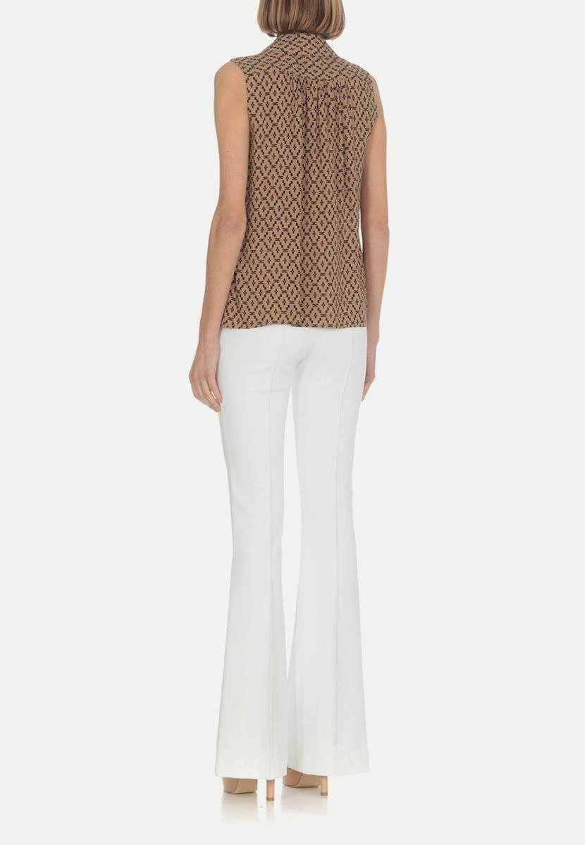 Elisabetta Franchi Con Stampa LosangaCamicettaTortora Nero Donna Camicie E Bluse EF121E097-O11 2 Elisabetta Franchi Con Stampa LosangaCamicettaTortora Nero Donna Camicie E Bluse EF121E097-O11 - immagine 2