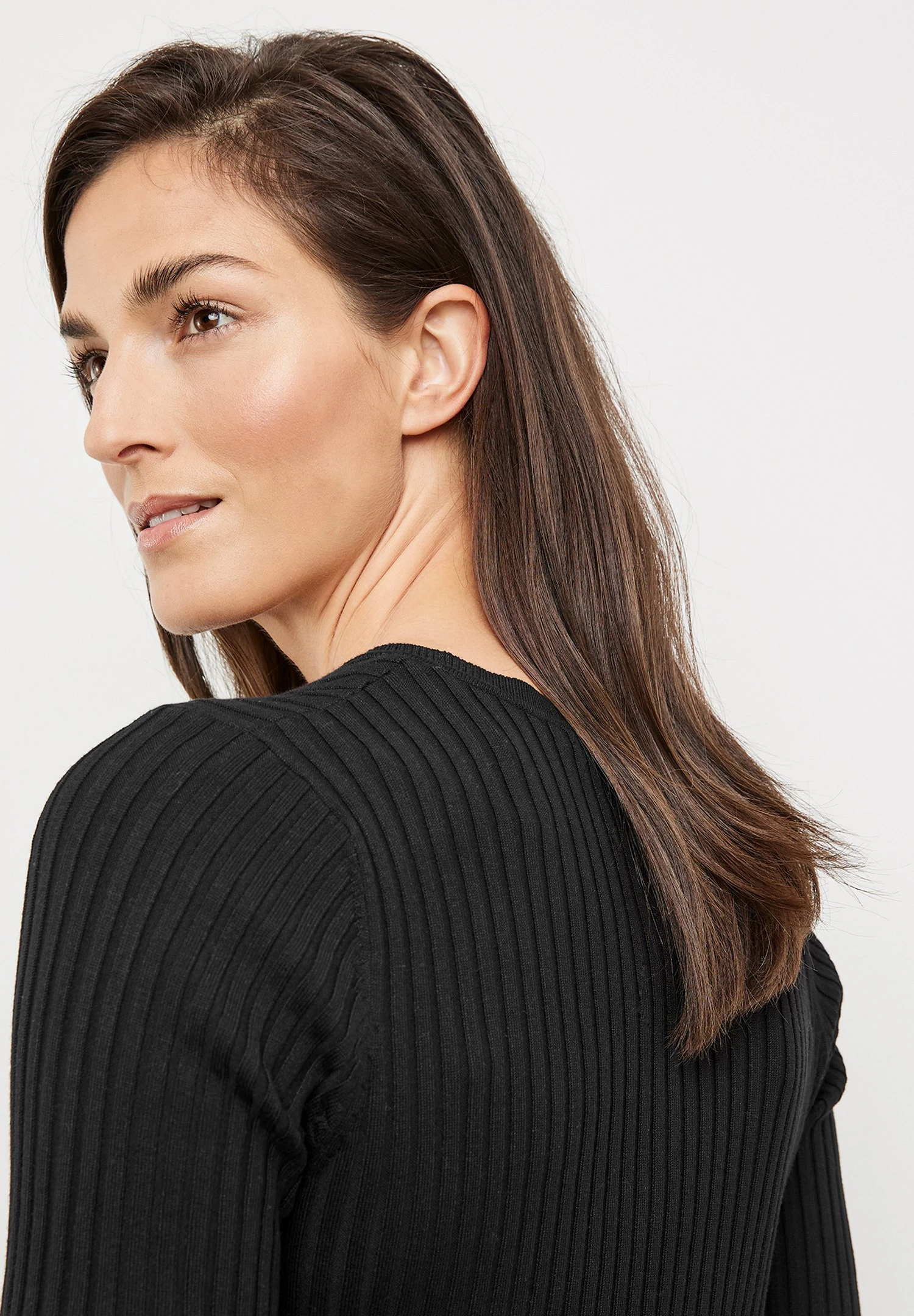 Gerry Weber 1/2 Arm Halbarm Mit Struktur - T-Shirt Basic - Schwarz 3 Gerry Weber 1/2 Arm Halbarm Mit Struktur - T-Shirt Basic - Schwarz - immagine 3