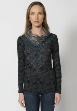 Koroshi Long Sleeve Turtleneck - Camicetta - Black