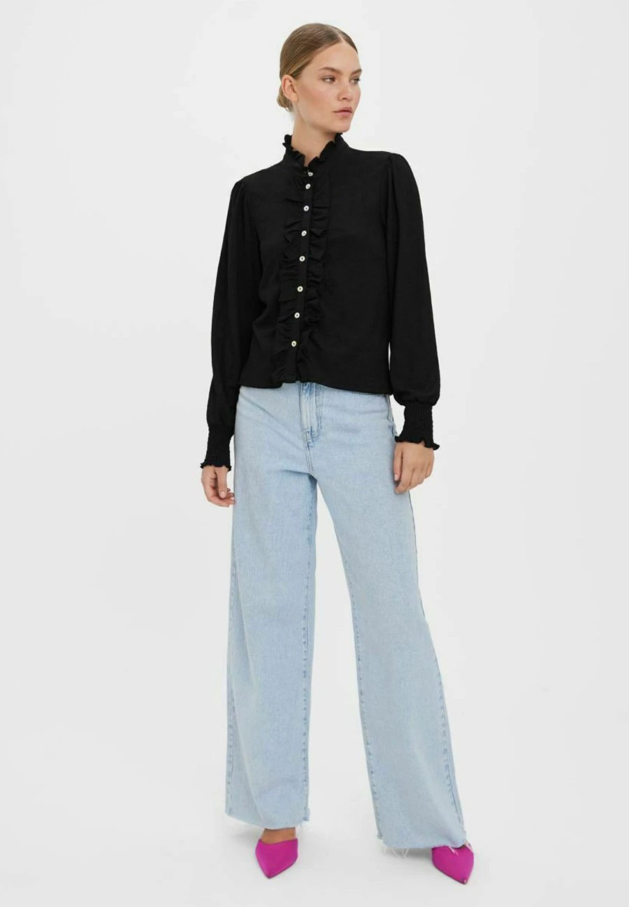 Vero Moda Gerüschtes - Camicia - Black 2 Vero Moda Gerüschtes - Camicia - Black - immagine 2