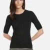 Gerry Weber 1/2 Arm Halbarm Mit Struktur - T-Shirt Basic - Schwarz