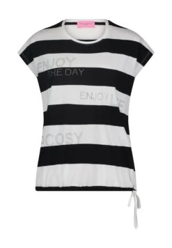 Betty Barclay Ringel Mit TunnelzugT-Shirt Con StampaSchwarz Weiß Donna T-shirt E Top 2BE21D0WZ-Q11 -Vendite ESPRIT 464d3f475c2d48549180aee75cb40706