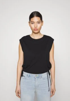 DKNY Side Cut T ShirtT-Shirt BasicBlack Donna T-shirt E Top DK121D049-Q11