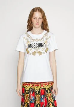 MOSCHINO All Over SartorialT-Shirt Con StampaWhite Donna T-shirt E Top 6MO21D062-A11