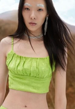 In Raso JacquardCamicettaVerde Donna Camicie E Bluse CSM21E00L-M11 -Vendite ESPRIT 4b2b8cf6e62144c78b2ef5b22d6b5895