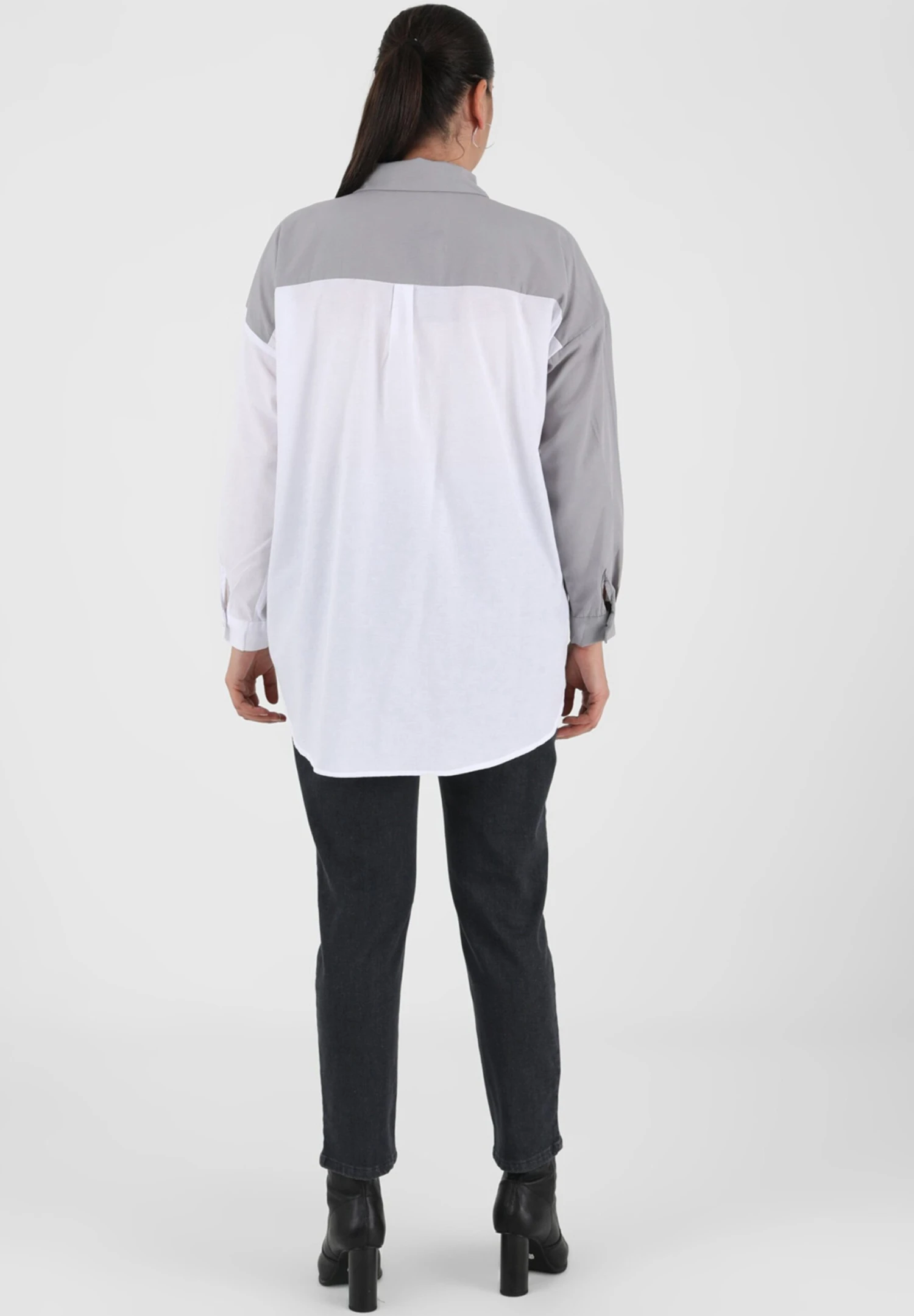 Point Collar Alia - Camicia - Grey/White 3 Point Collar Alia - Camicia - Grey/White - immagine 3