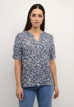 Kaffe KalineaCamicettaBlue And White Flower Print Donna Camicie E Bluse KA321E1HP-K11