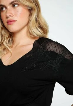 Ts Mc Col V Détail TransparenceT-Shirt Con StampaBlack Donna Camicie E Bluse C5E21D0DN-Q11 -Vendite ESPRIT 6f3bedcdfc014010b16246a9e261c0f0