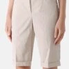 Bermuda Anna Aus Leichtem Vichy-Karo - Stretch - Shorts - Beige