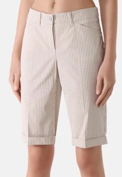 Bermuda Anna Aus Leichtem Vichy-Karo - Stretch - Shorts - Beige