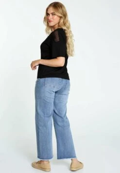 Ts Mc Col V Détail TransparenceT-Shirt Con StampaBlack Donna Camicie E Bluse C5E21D0DN-Q11 -Vendite ESPRIT 73fb03de7bdb4503a90647b54713642c