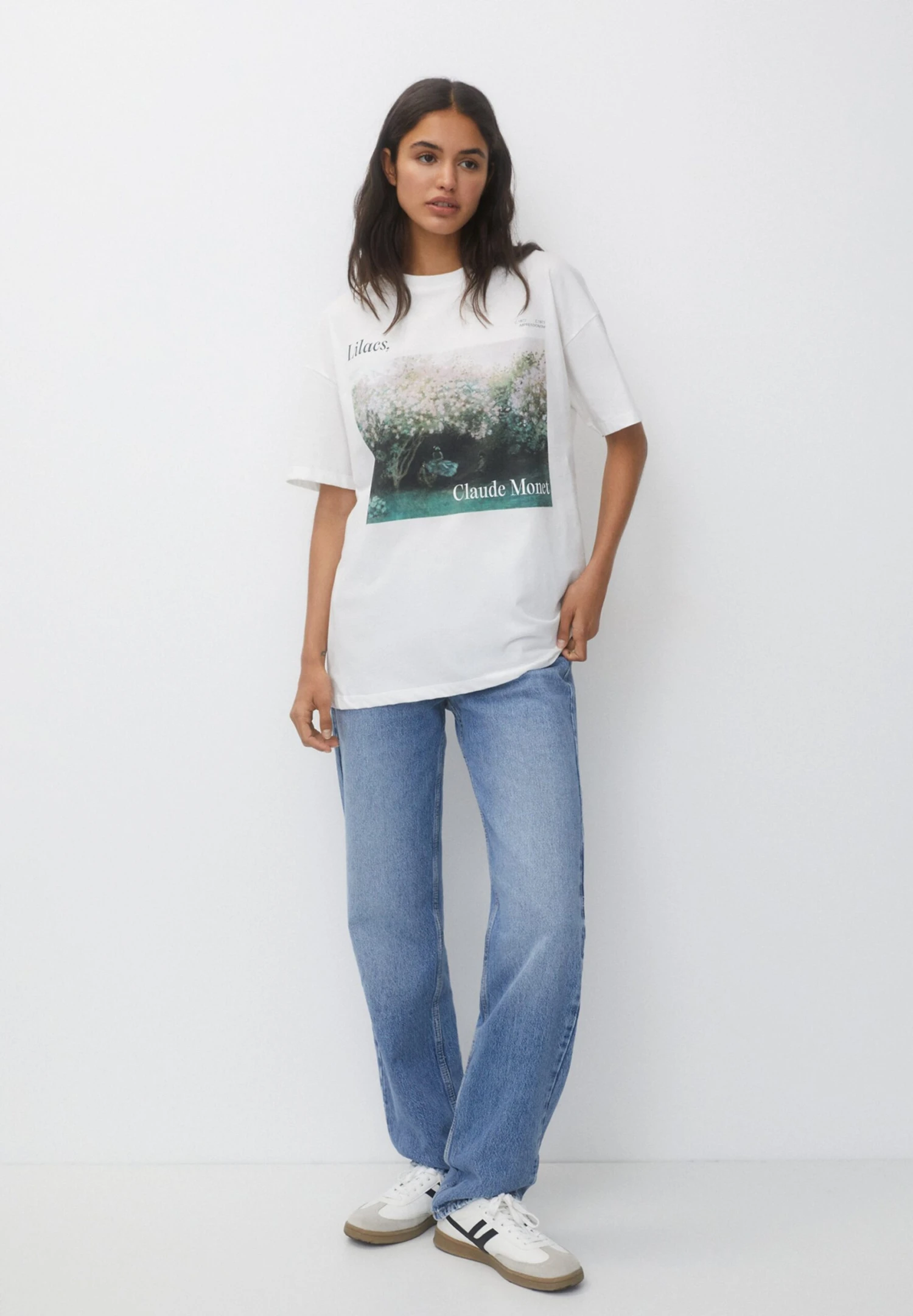 PULL & BEAR Bush Weather Monet - T-Shirt Con Stampa - White 2 PULL & BEAR Bush Weather Monet - T-Shirt Con Stampa - White - immagine 2
