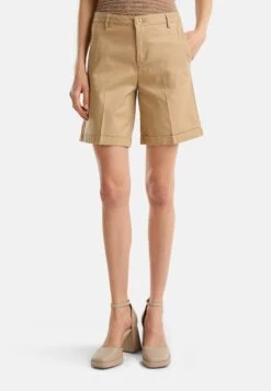 Bermuda In Stretch - Shorts - Beige