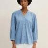 Tom Tailor With Frill EdgeCamicettaStormy Sea Blue Donna Camicie E Bluse TO221E10Z-K11
