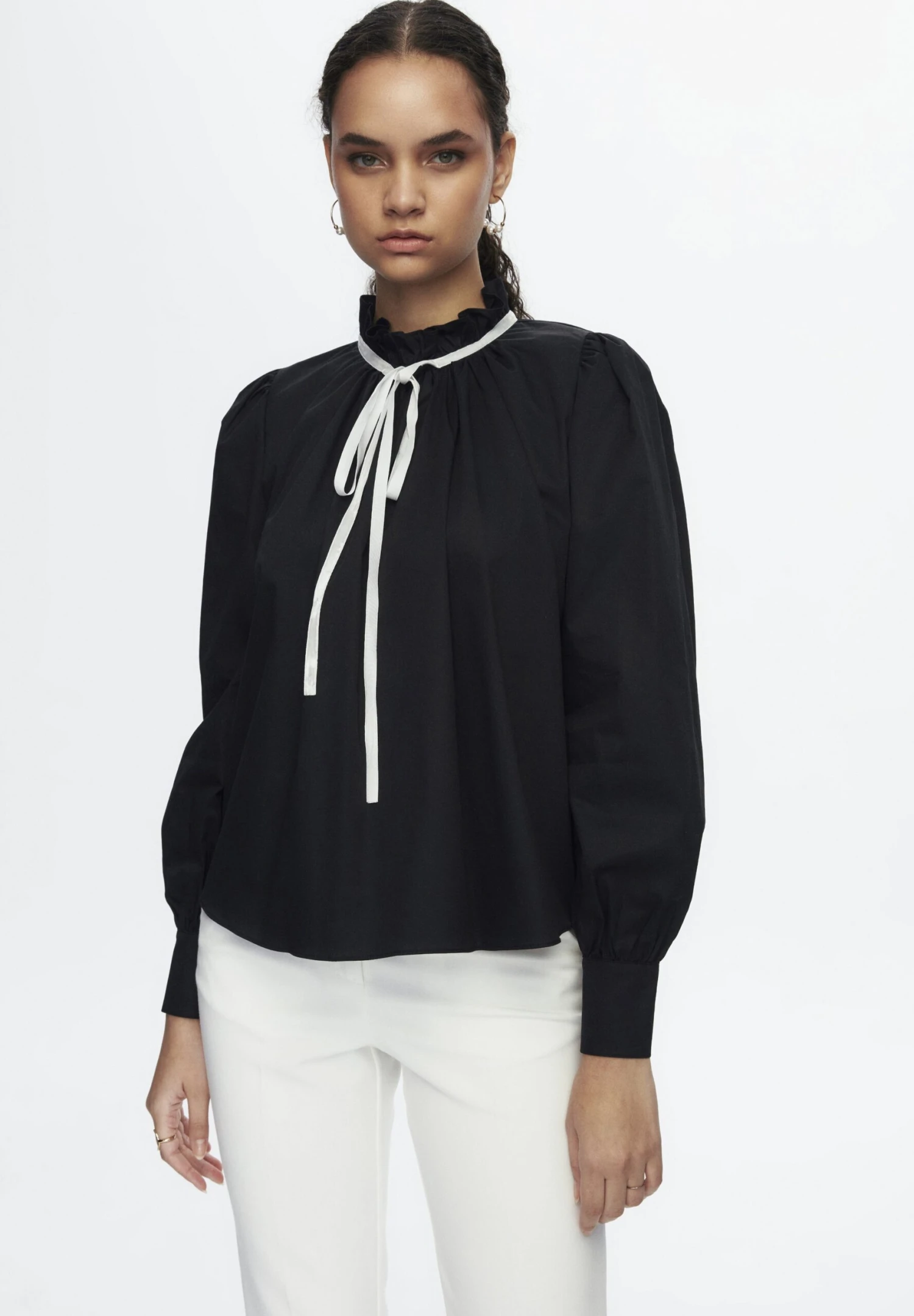 Balloon SleeveCamicettaBlack Donna Camicie E Bluse ADK21E007-Q11 1 Balloon SleeveCamicettaBlack Donna Camicie E Bluse ADK21E007-Q11