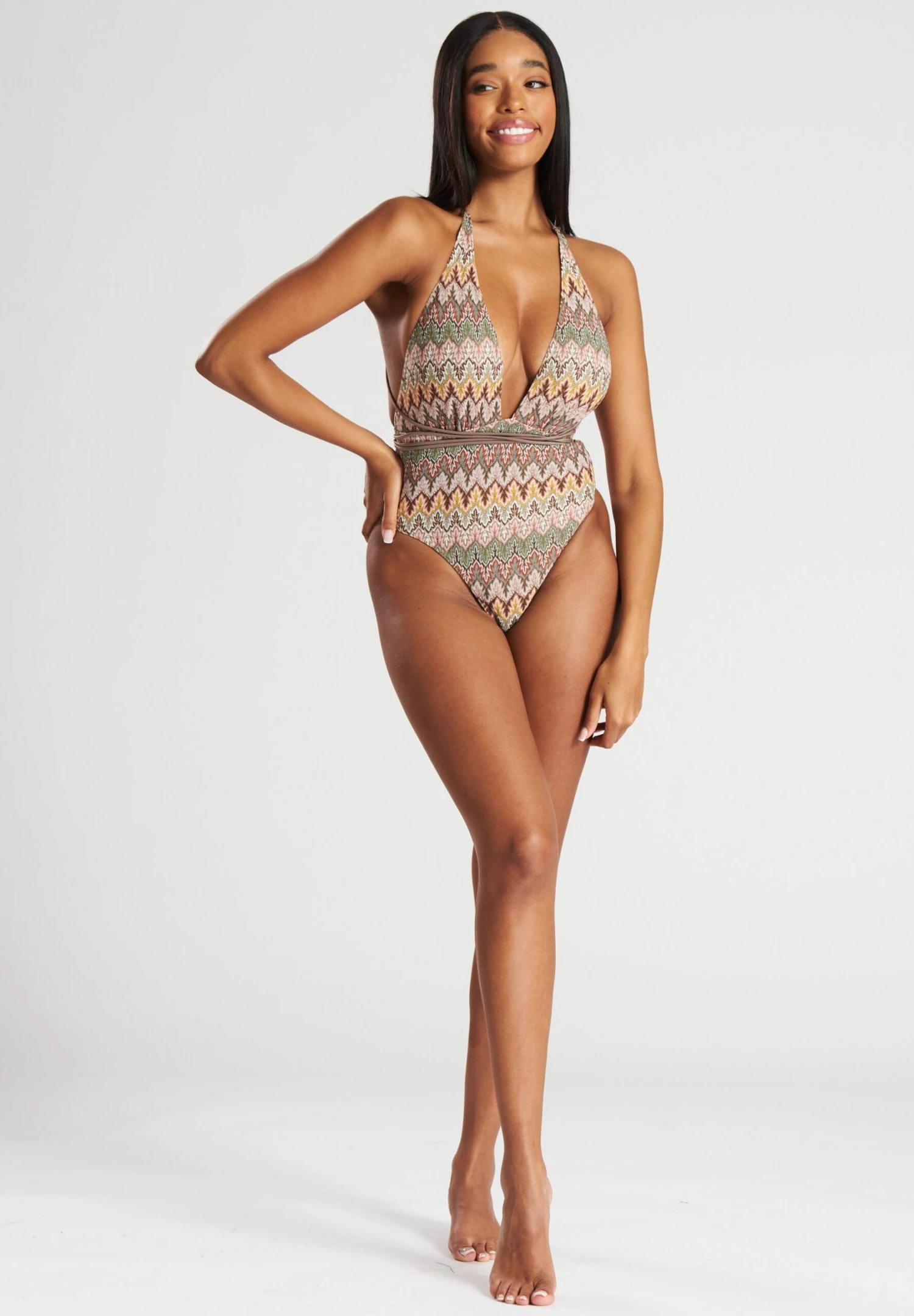 South Beach Rustic Halter Wrap Around SCostume Da BagnoMulticoloured Donna Moda Mare SOH81G00R-T11 2 South Beach Rustic Halter Wrap Around SCostume Da BagnoMulticoloured Donna Moda Mare SOH81G00R-T11 - immagine 2