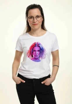 Henry Tiger Stranger Things Eleven Big FaceT-Shirt Con StampaWhite Donna T-shirt E Top H3A21D36H-A11