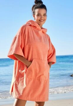 Next Towelling Changing PonchoAccessorio Da SpiaggiaCoral Pink Donna Moda Mare NX321C3AN-J11