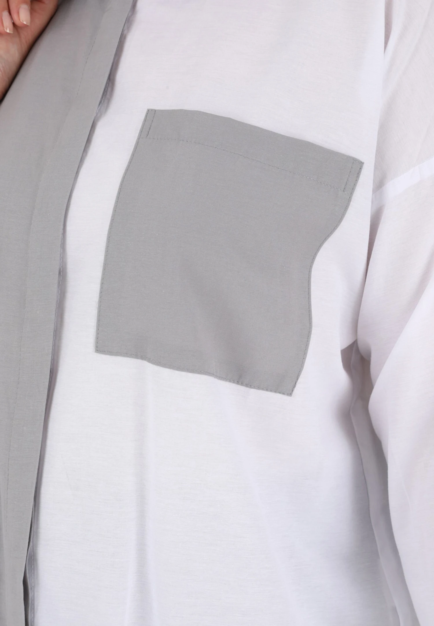 Point Collar Alia - Camicia - Grey/White 5 Point Collar Alia - Camicia - Grey/White - immagine 5