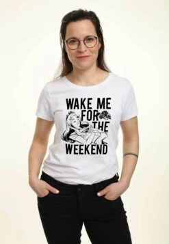Disney Sleeping Beauty Wake MeT-Shirt Con StampaWhite Donna T-shirt E Top H3A21D2V2-A11