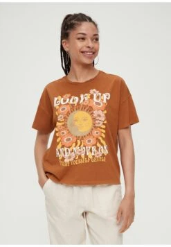 QS By S.Oliver À Imprimé Sur Le DevantT-Shirt Con StampaZimt Donna T-shirt E Top QS121D1CI-O11