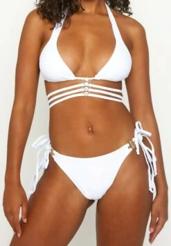 Wakiki Duo Crystal Strappy Bikini Pezzo SottoWhite Gold Donna Moda Mare MGN81I048-A11