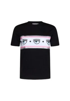 Chiara Ferragni T-Shirt Con StampaNero Donna T-shirt E Top CHV23G01D-Q11