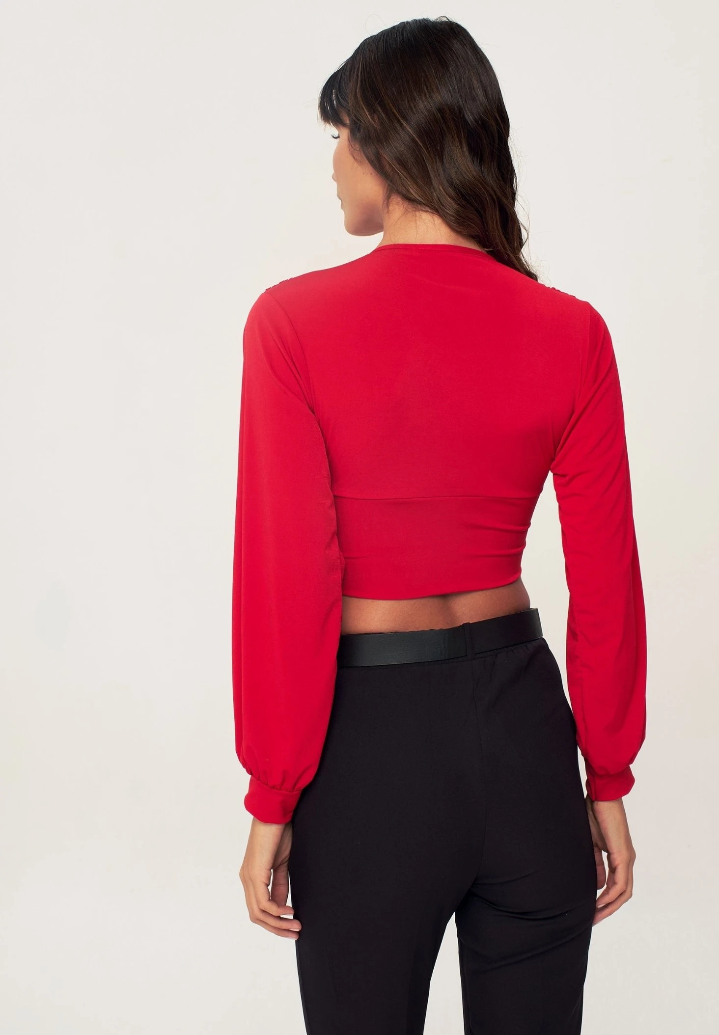 Long Sleeve ShirredCamicettaRed Donna Camicie E Bluse H6621E00E-G11 3 Long Sleeve ShirredCamicettaRed Donna Camicie E Bluse H6621E00E-G11 - immagine 3