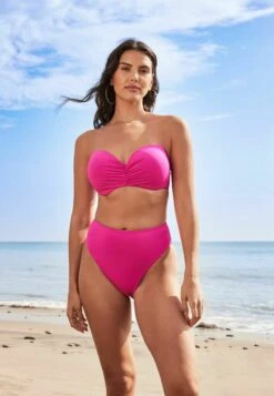 Next Shaping Padded Wired Bandeau Bikini Top - Bikini Pezzo Sopra - Pink