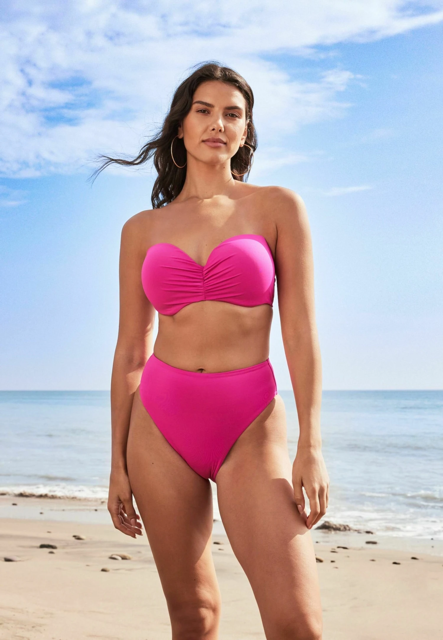 Next Shaping Padded Wired Bandeau Bikini Top - Bikini Pezzo Sopra - Pink 1 Next Shaping Padded Wired Bandeau Bikini Top - Bikini Pezzo Sopra - Pink