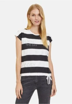 Betty Barclay Ringel Mit TunnelzugT-Shirt Con StampaSchwarz Weiß Donna T-shirt E Top 2BE21D0WZ-Q11