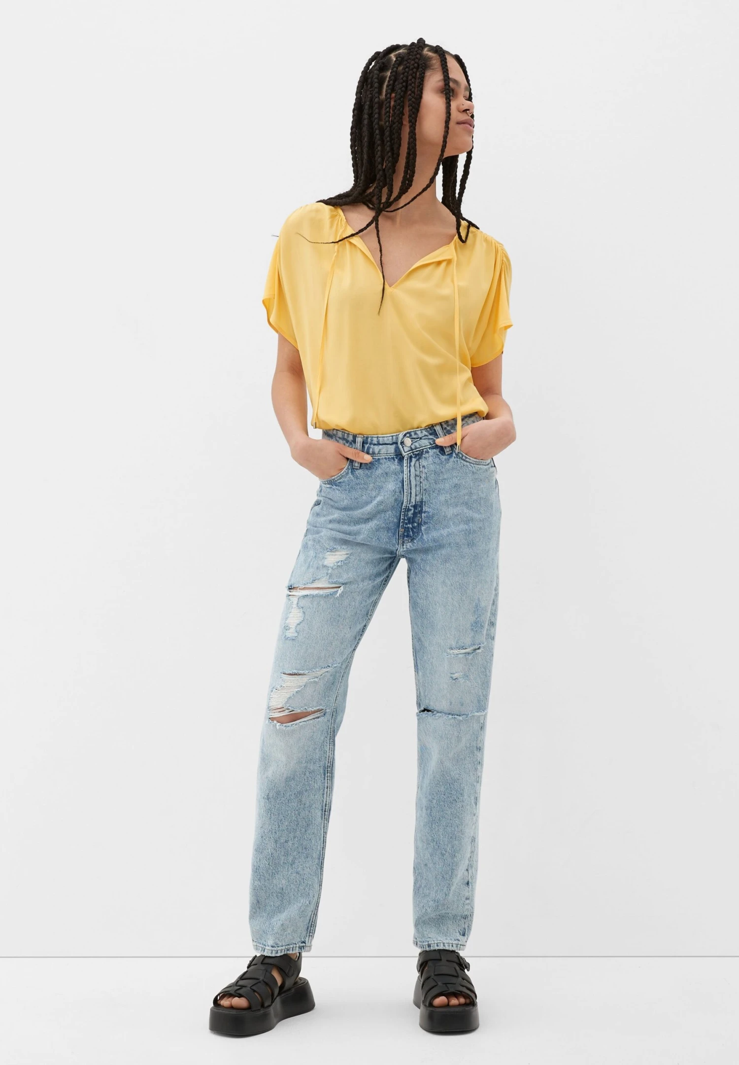 QS By S.Oliver Mit RaffungCamicettaZitrone Donna Camicie E Bluse QS121E0QX-E11 2 QS By S.Oliver Mit RaffungCamicettaZitrone Donna Camicie E Bluse QS121E0QX-E11 - immagine 2