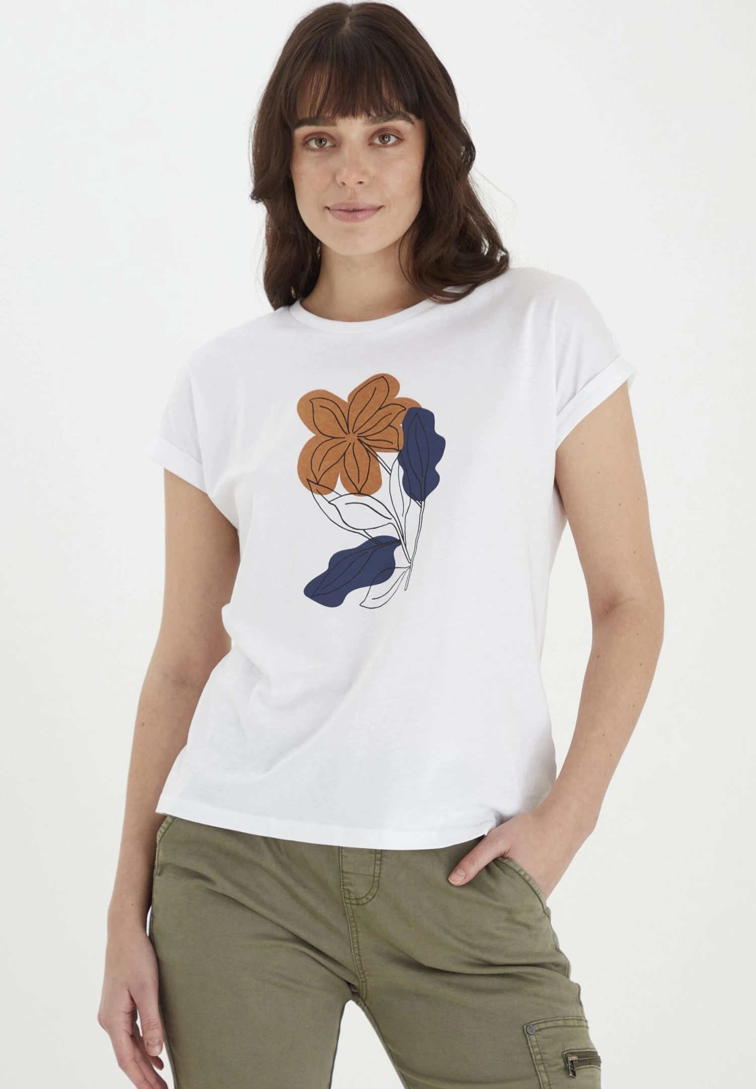 Fransa Frveart 1 T - T-Shirt Con Stampa - White 1 Fransa Frveart 1 T - T-Shirt Con Stampa - White