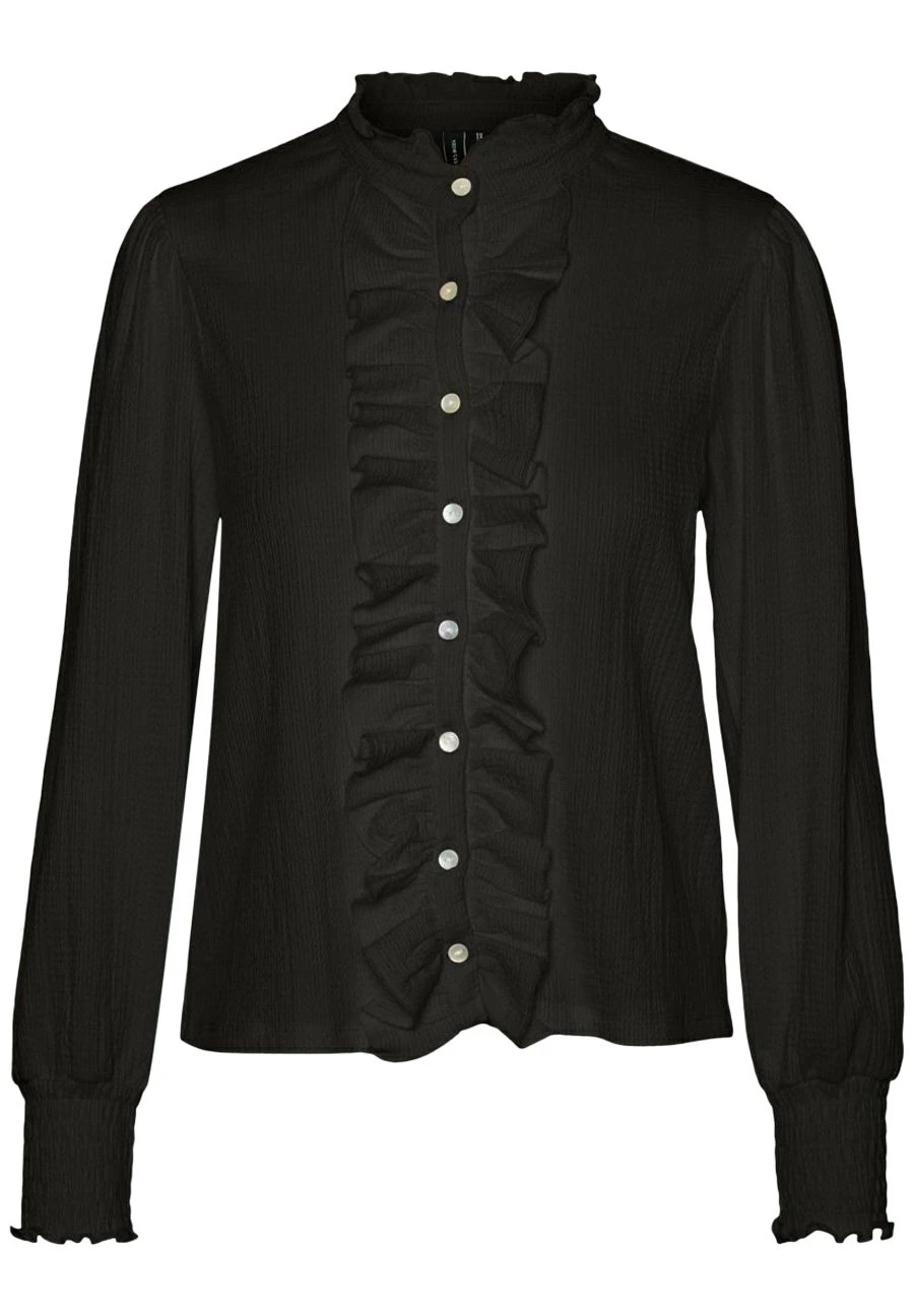 Vero Moda Gerüschtes - Camicia - Black 5 Vero Moda Gerüschtes - Camicia - Black - immagine 5