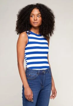 Mit Knopfmotiv In StreifenmusterTopBluette Donna T-shirt E Top MOW21D08M-K11