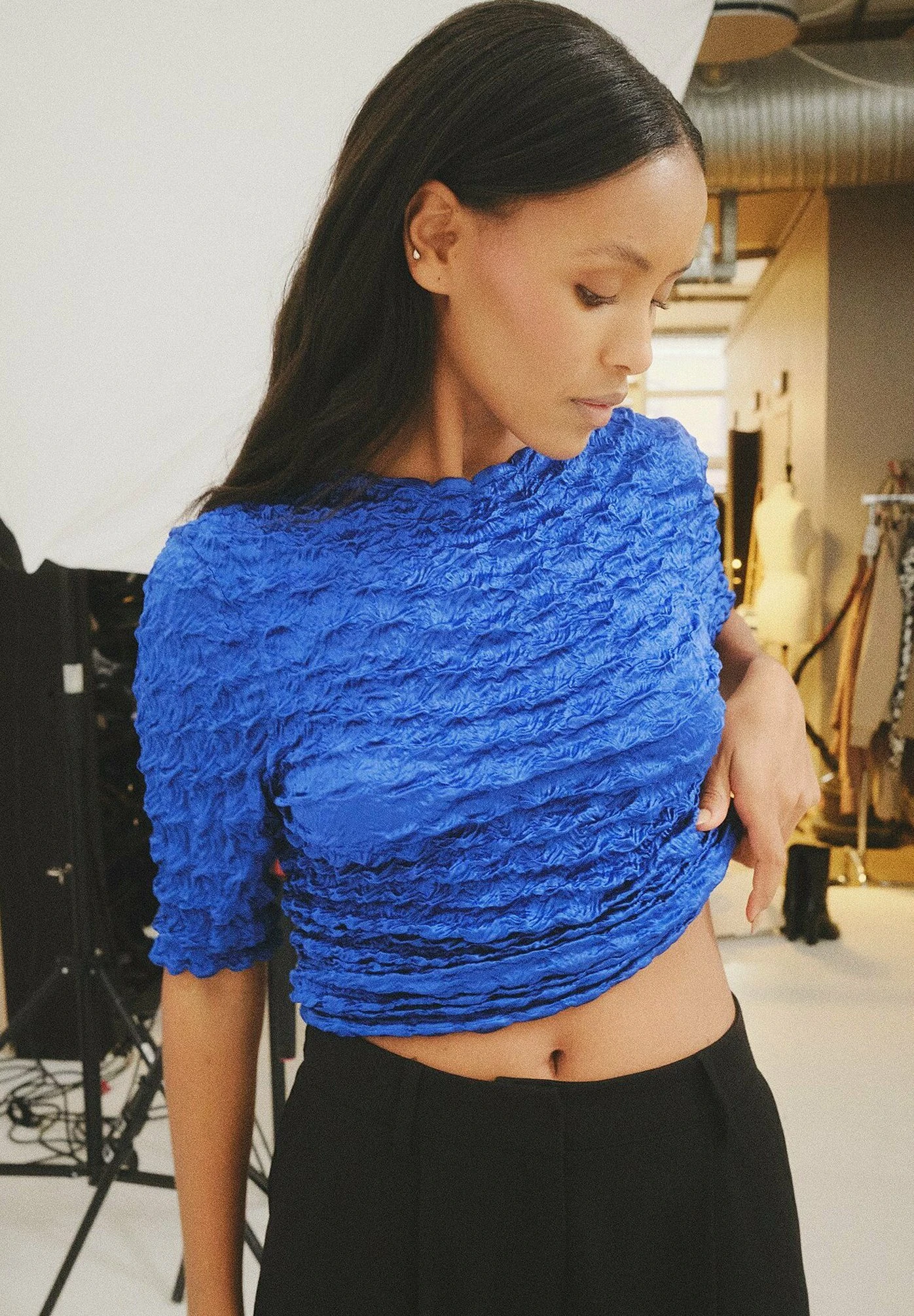 NA-KD Strukturiertes- T-Shirt Con Stampa - Cobolt 4 NA-KD Strukturiertes- T-Shirt Con Stampa - Cobolt - immagine 4