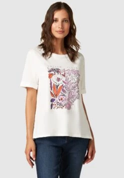 With Print And AppliquésT-Shirt Con StampaBianco Donna T-shirt E Top OLF21D08B-A11