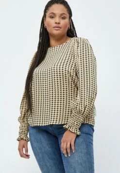 Peppercorn Lykke PuffsleeveCamicettaWarm Sand Print Donna Camicie E Bluse PEV21E082-B11