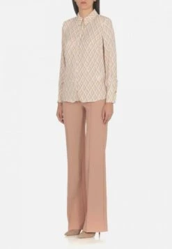 Elisabetta Franchi Con StampaCamiciaLight Pink Donna Camicie E Bluse EF121E09S-J11