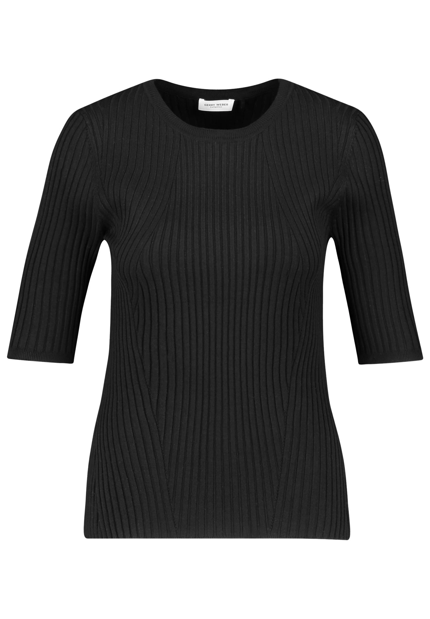 Gerry Weber 1/2 Arm Halbarm Mit Struktur - T-Shirt Basic - Schwarz 5 Gerry Weber 1/2 Arm Halbarm Mit Struktur - T-Shirt Basic - Schwarz - immagine 5
