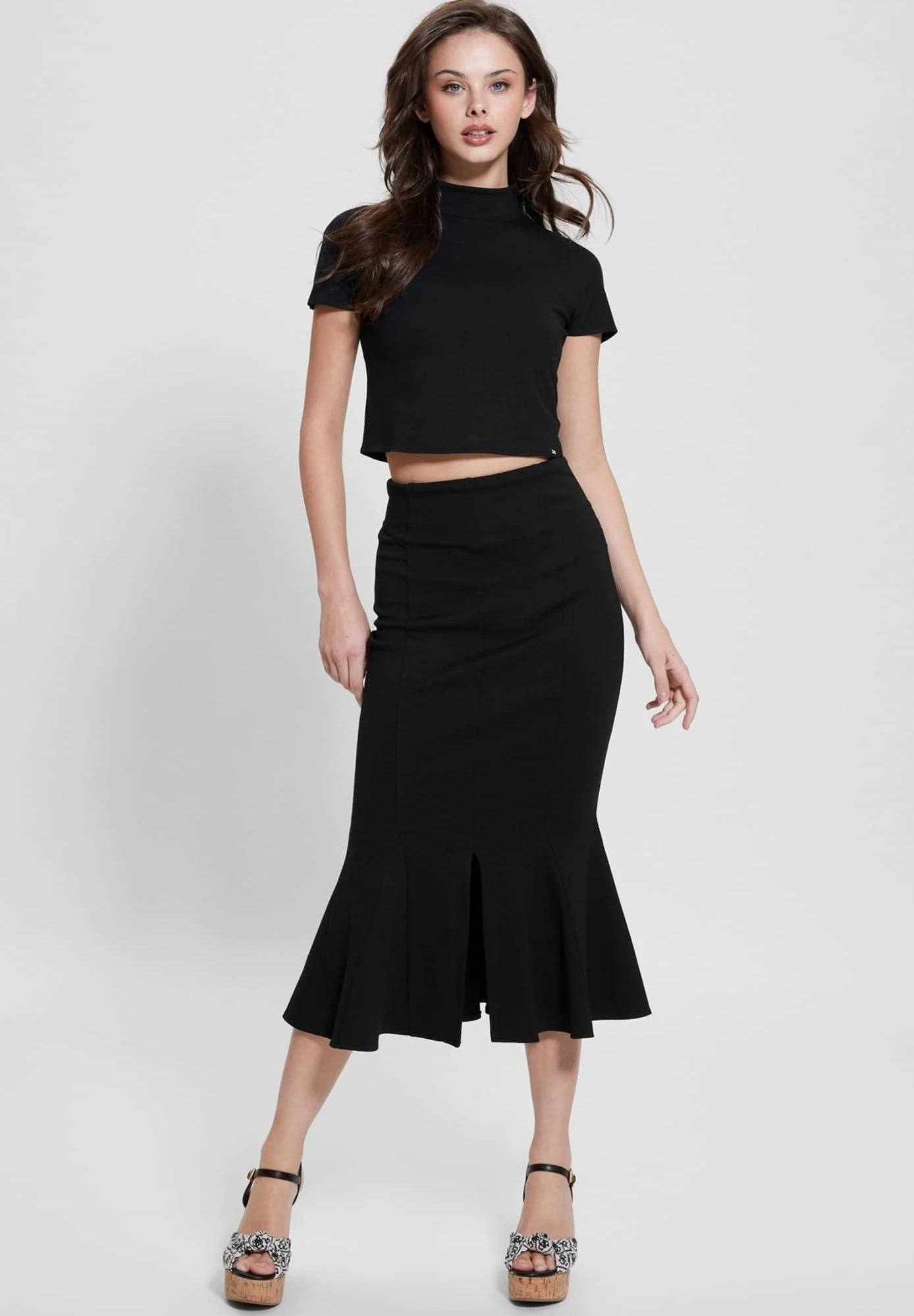 Guess Geraffter- Gonna A Tubino - Schwarz 2 Guess Geraffter- Gonna A Tubino - Schwarz - immagine 2